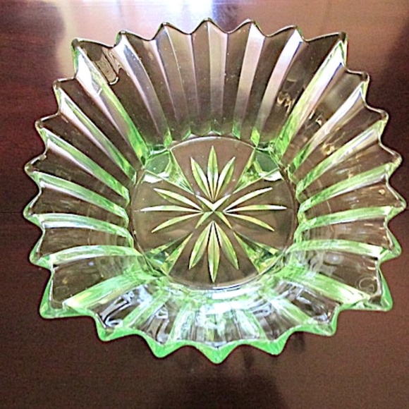 Vintage Uranium Compote Bowl - Picture 1 of 7